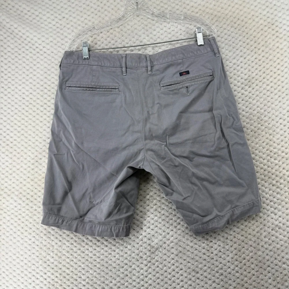 Faherty Chino Shorts Mens 33 Gray Pima Cotton Stretch Casual Summer 8